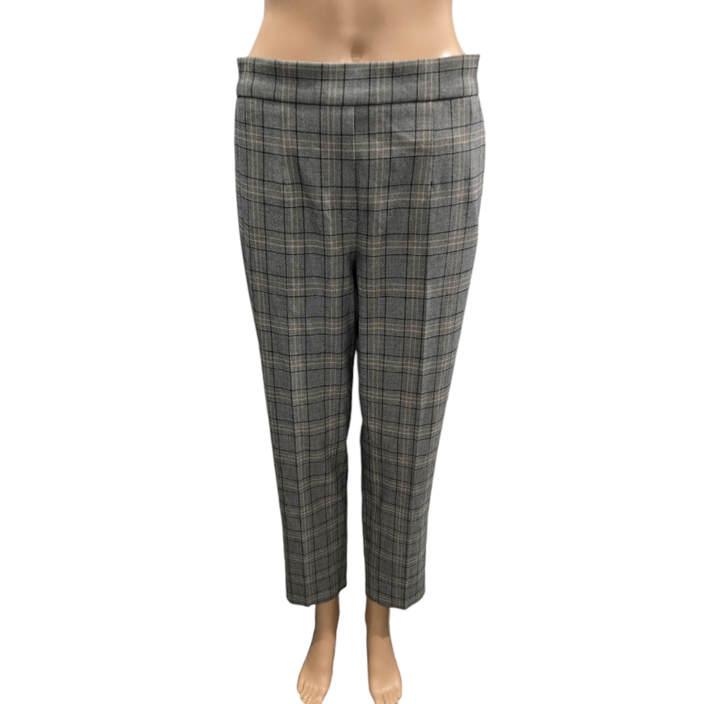 Aritzia Babaton Conan Plaid Cropped Trousers Size 8-10